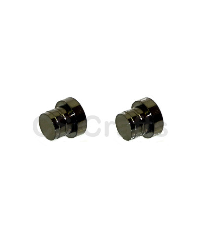 Slimline / Fancy /  End Cap - Gun metal Pack of 2